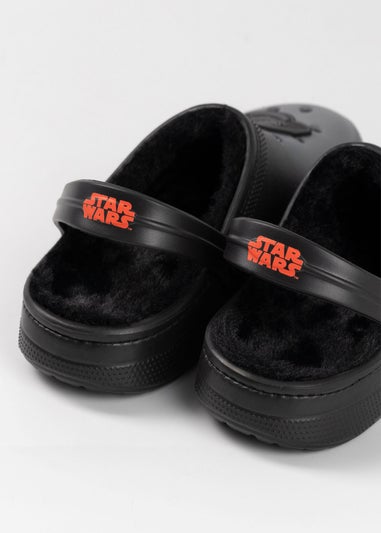 Star Wars Darth Vader Fur Lined Adults Black Clogs - 11 UK
