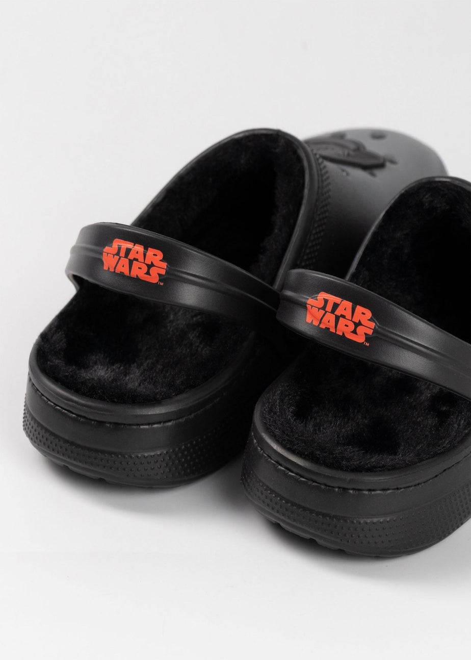 Star Wars Darth Vader Fur Lined Adults Black Clogs - 11 UK