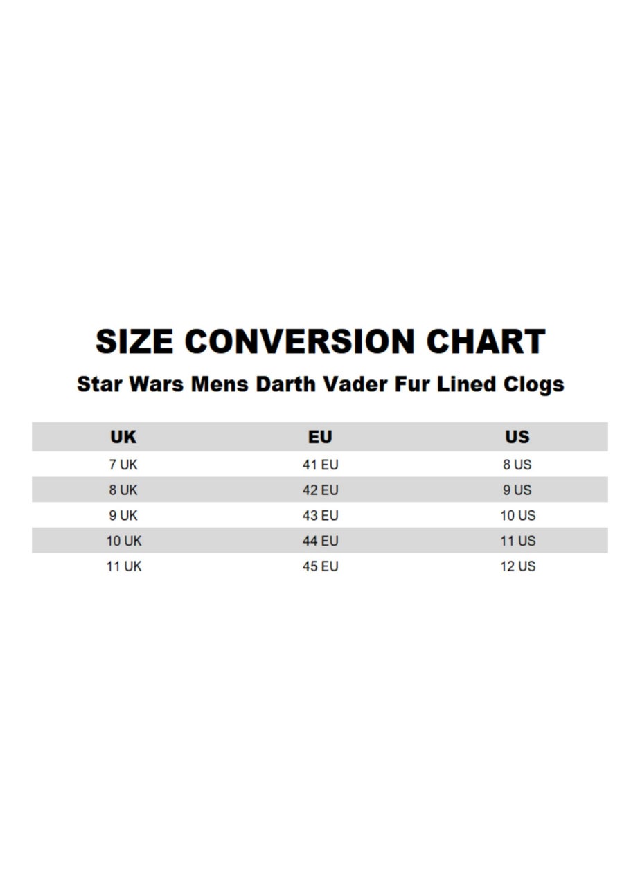 Star Wars Darth Vader Fur Lined Adults Black Clogs - 11 UK