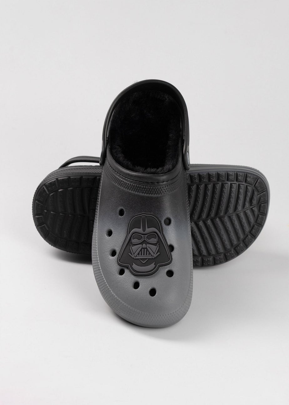 Star Wars Darth Vader Fur Lined Adults Black Clogs - 11 UK