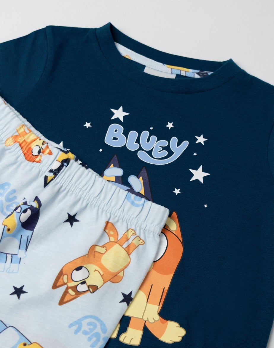Vanilla Underground Bluey Kids Navy 'Family' Long Pyjama Set (18mnths-7yrs)