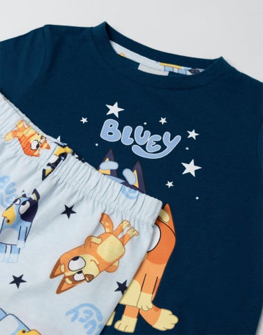 Vanilla Underground Bluey Kids Navy 'Family' Long Pyjama Set (18mnths-7yrs)