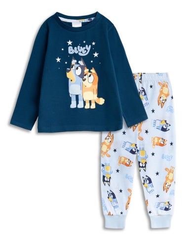 Vanilla Underground Bluey Kids Navy 'Family' Long Pyjama Set (18mnths-7yrs)
