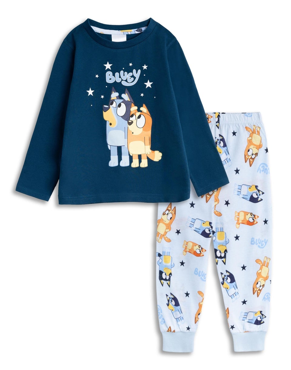 Vanilla Underground Bluey Kids Navy 'Family' Long Pyjama Set (18mnths-7yrs)