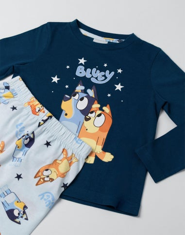Vanilla Underground Bluey Kids Navy 'Family' Long Pyjama Set (18mnths-7yrs)