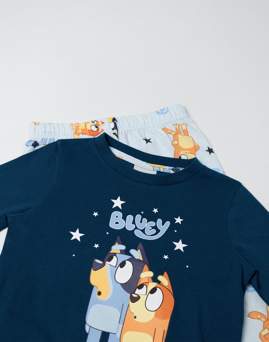 Vanilla Underground Bluey Kids Navy 'Family' Long Pyjama Set (18mnths-7yrs)