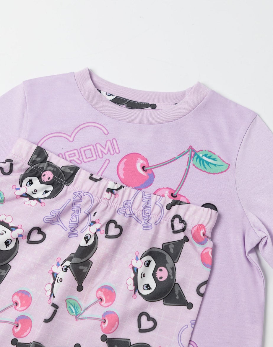 Vanilla Underground Hello Kitty Kuromi Girls Multicoloured Long Pyjama Set (3-14yrs)