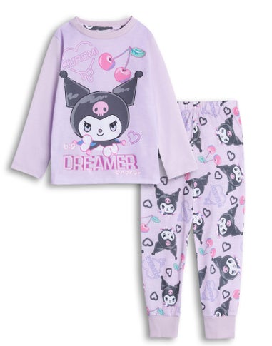 Vanilla Underground Hello Kitty Kuromi Girls Multicoloured Long Pyjama Set (3-14yrs)