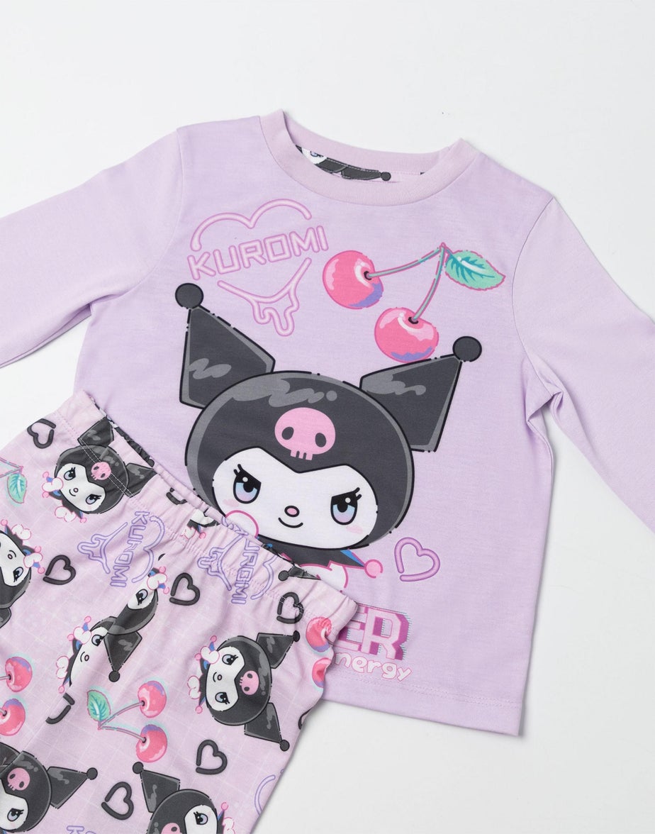 Vanilla Underground Hello Kitty Kuromi Girls Multicoloured Long Pyjama Set (3-14yrs)