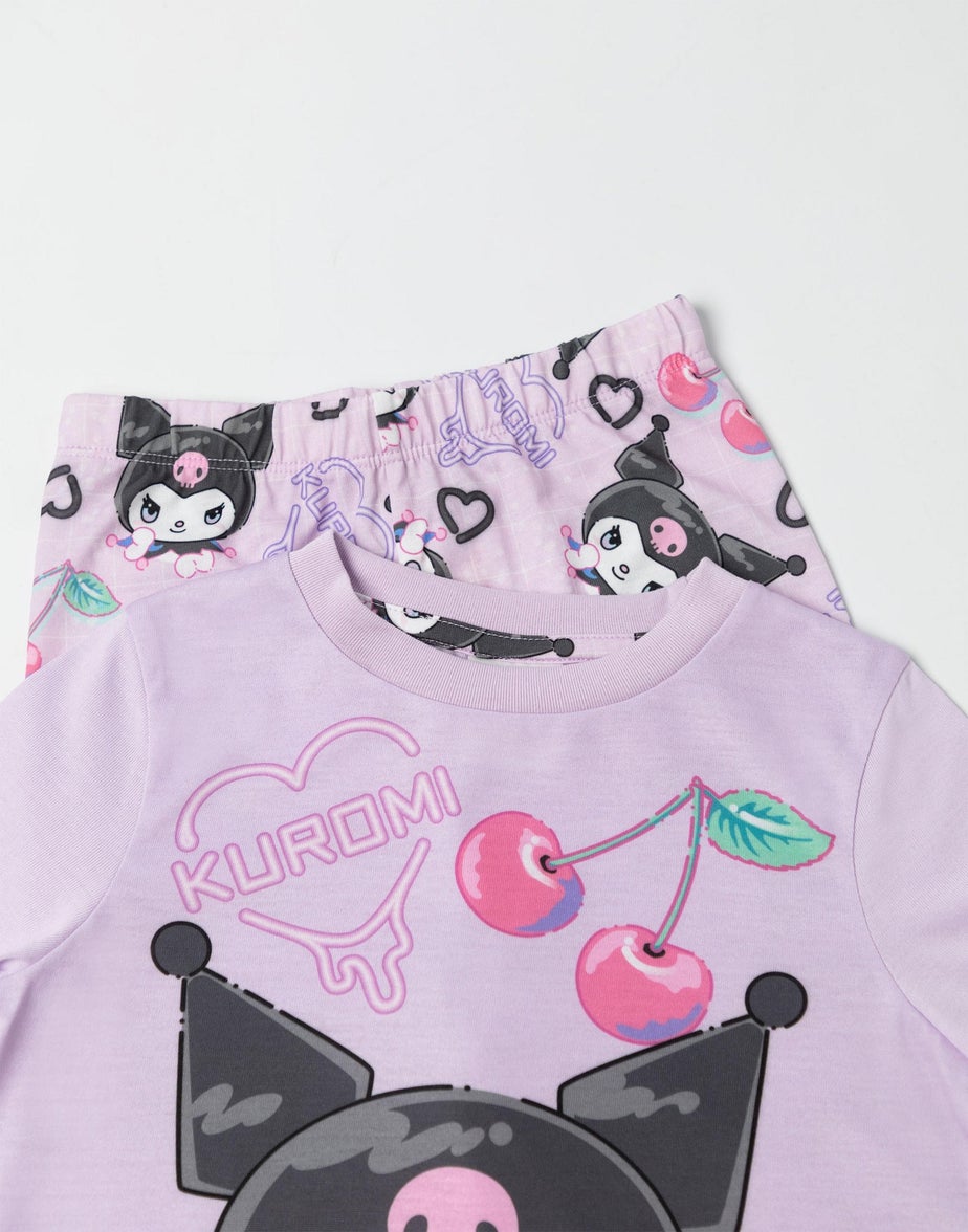 Vanilla Underground Hello Kitty Kuromi Girls Multicoloured Long Pyjama Set (3-14yrs)