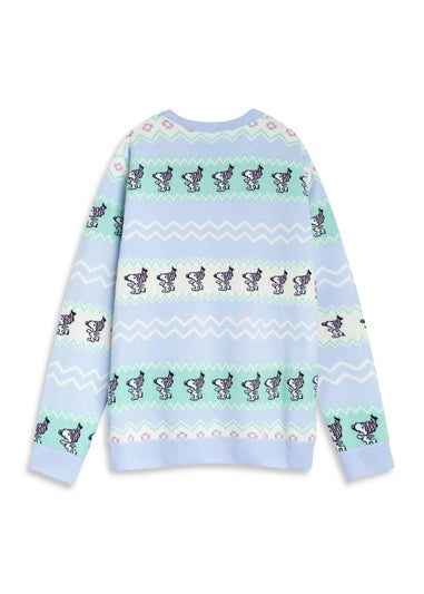 Peanuts Snoopy Adults Blue Christmas Jumper