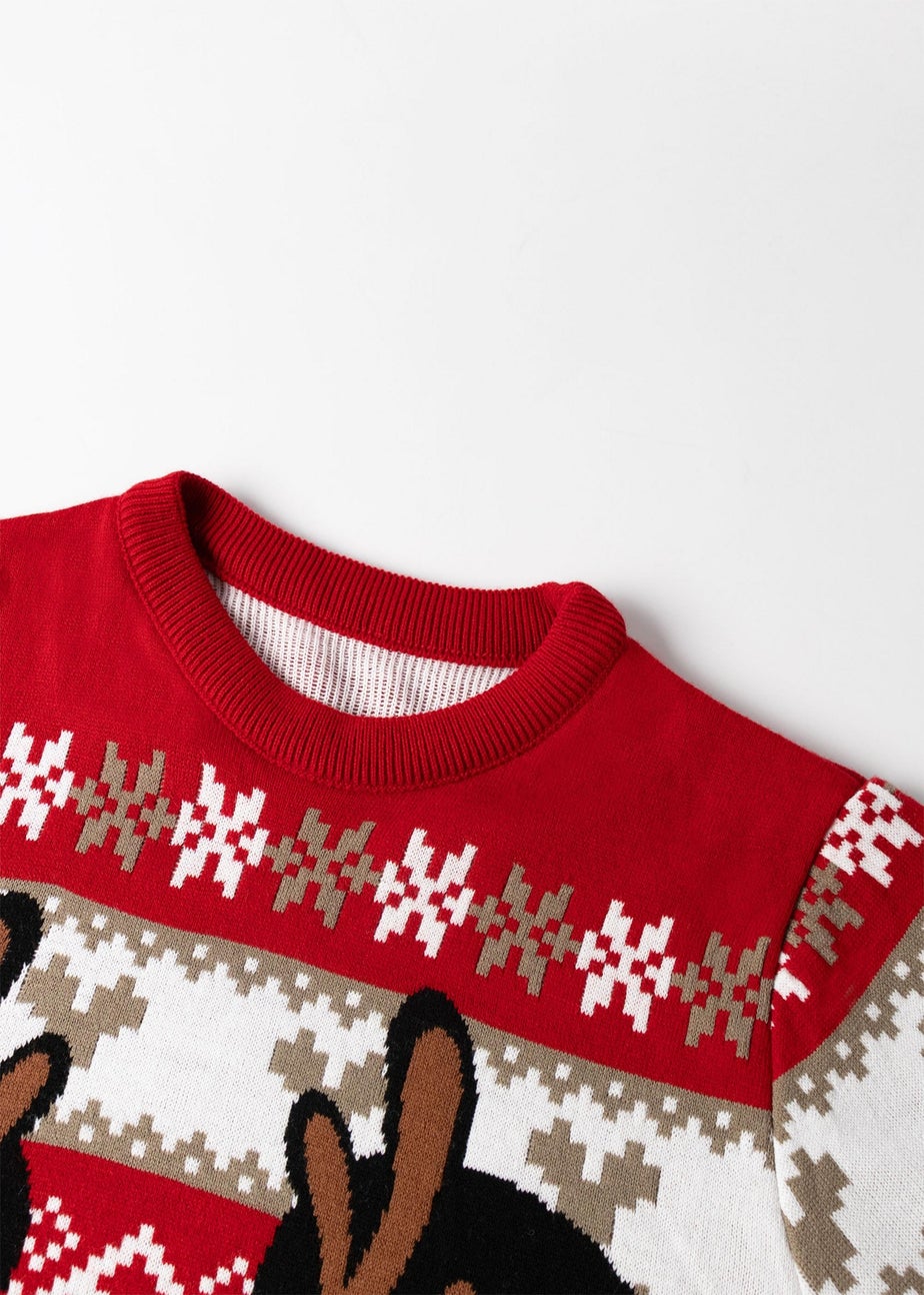 Disney Mickey Mouse Adults Red Christmas Jumper