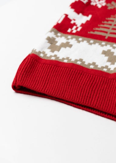 Disney Mickey Mouse Adults Red Christmas Jumper