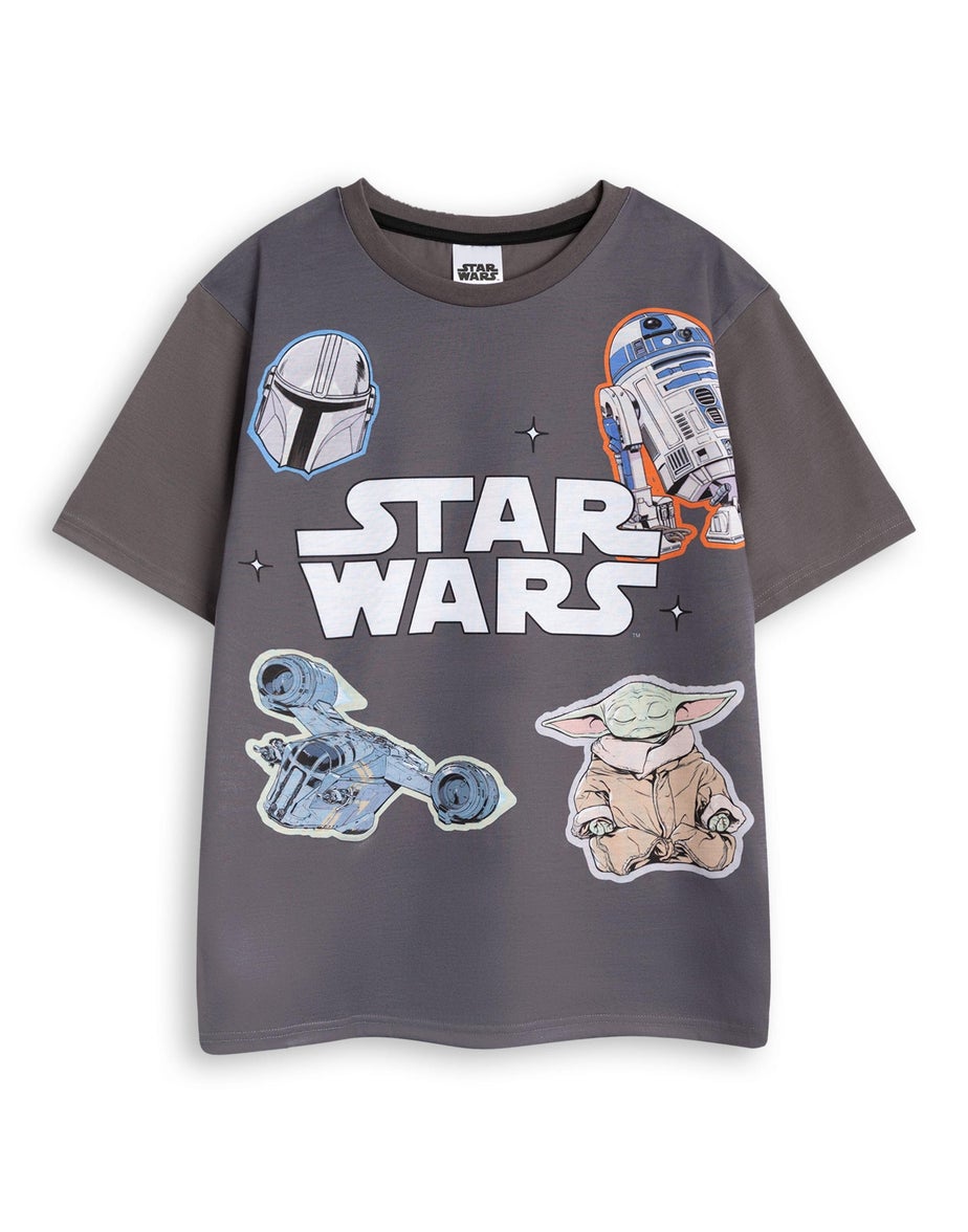 Vanilla Underground Star Wars Character Kids Grey Pyjama Set (5-14yrs)