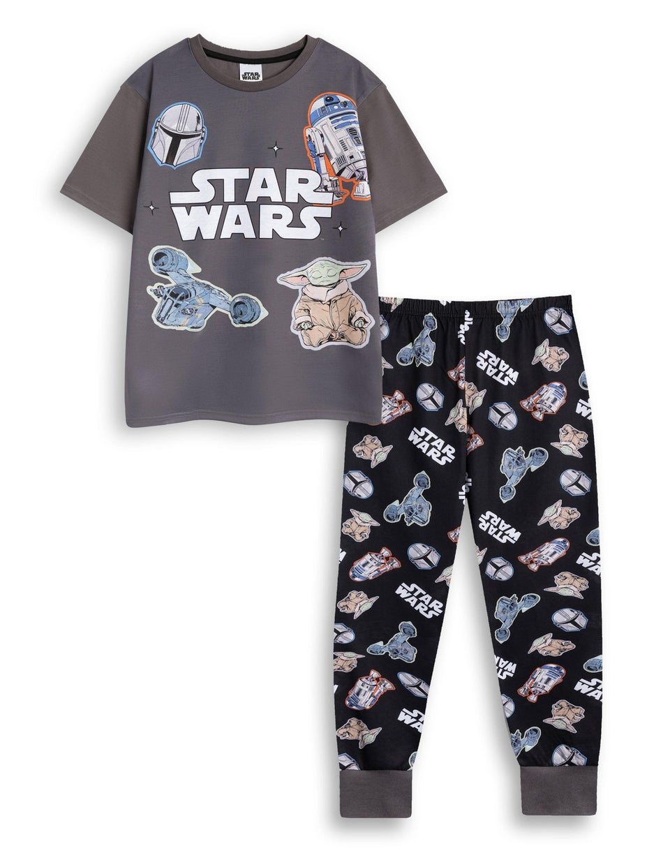Vanilla Underground Star Wars Character Kids Grey Pyjama Set (5-14yrs)