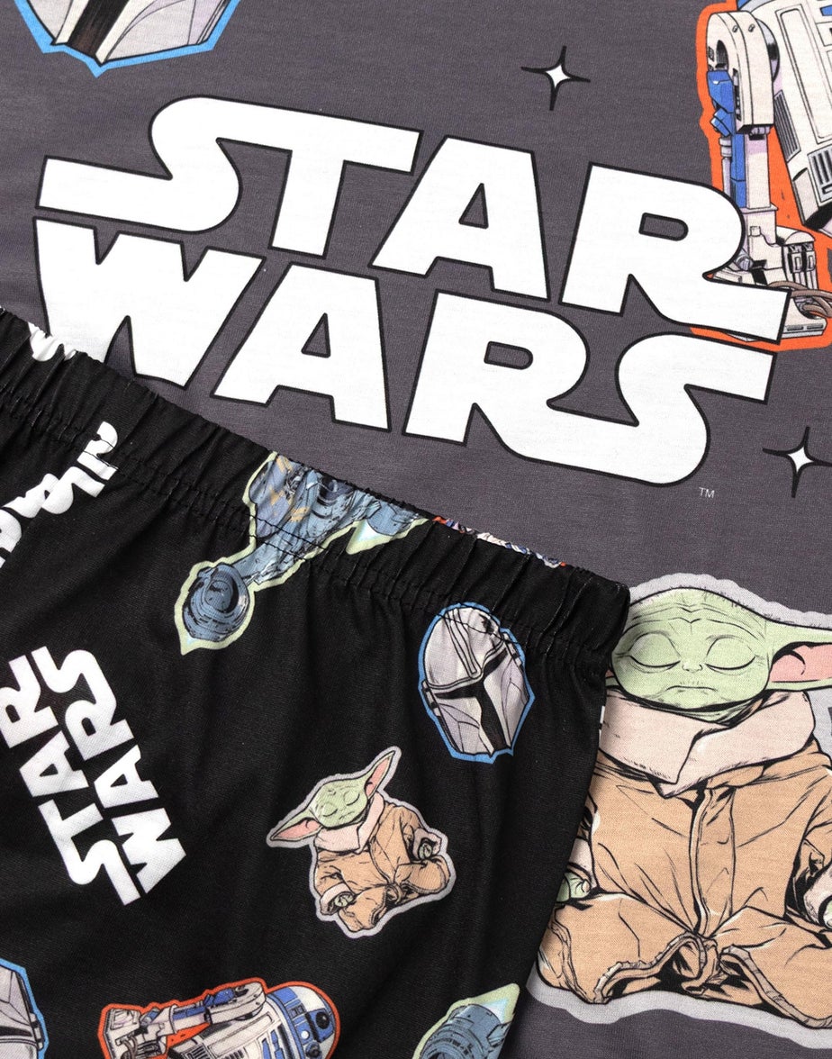 Vanilla Underground Star Wars Character Kids Grey Pyjama Set (5-14yrs)
