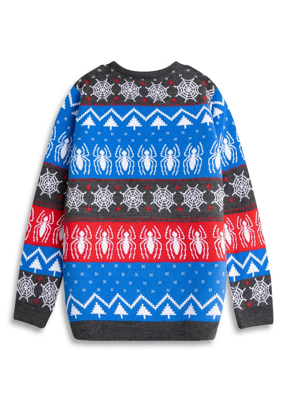 Spiderman Kids Grey Christmas Jumper (2-8yrs)