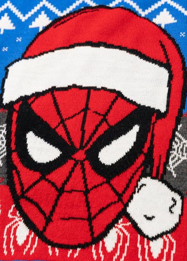 Spiderman Kids Grey Christmas Jumper (2-8yrs)