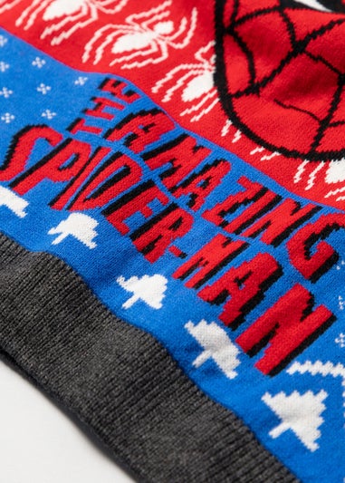 Spiderman Kids Grey Christmas Jumper (2-8yrs)