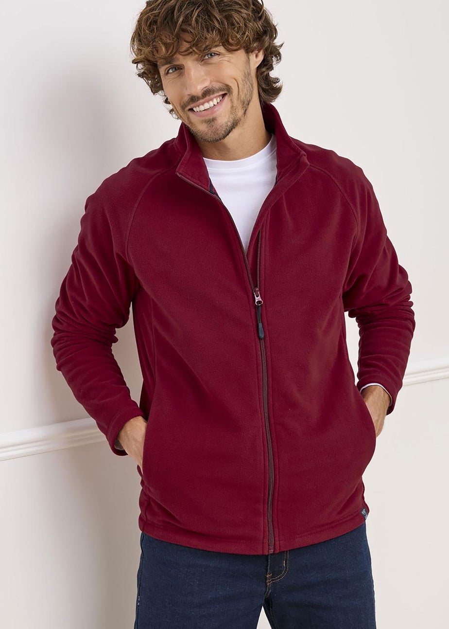 Cotton Traders Crimson Recycled Microfleece Jacket