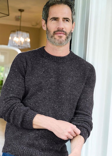 Cotton Traders Charcoal Supersoft Crew Neck Jumper