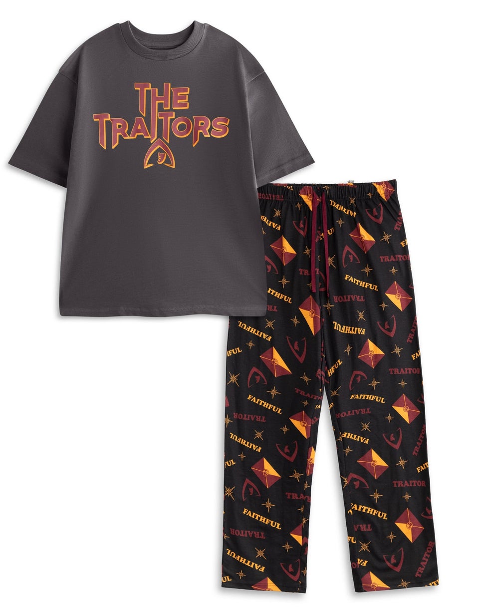 The Traitors Logo Black Shortie Pyjama Set
