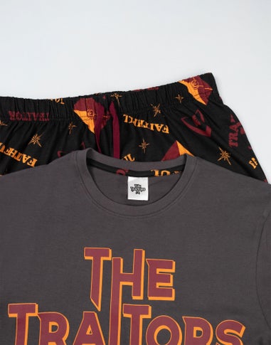 The Traitors Logo Black Shortie Pyjama Set