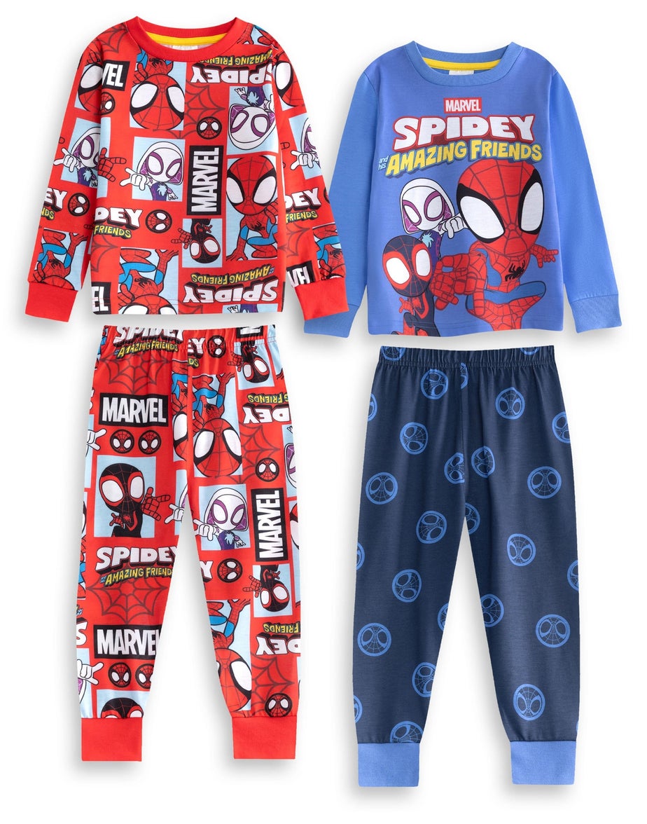 Spidey & His Amazing Friends Kids Blue Long Pyjama Set Pack of 2 (18mnths-6yrs)