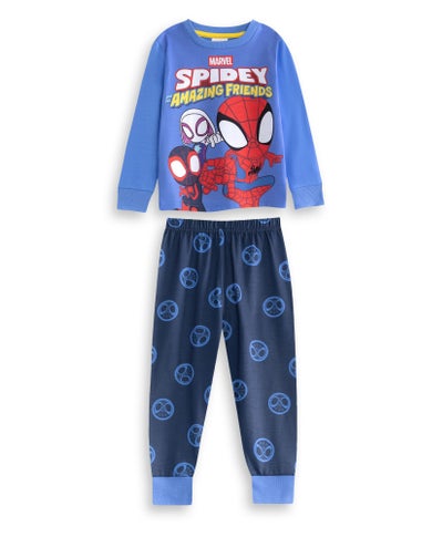 Spidey & His Amazing Friends Kids Blue Long Pyjama Set Pack of 2 (18mnths-6yrs)