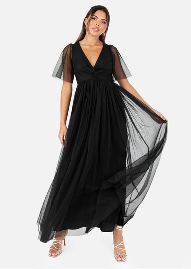 Anaya With Love Black Twist Detail Maxi Dress