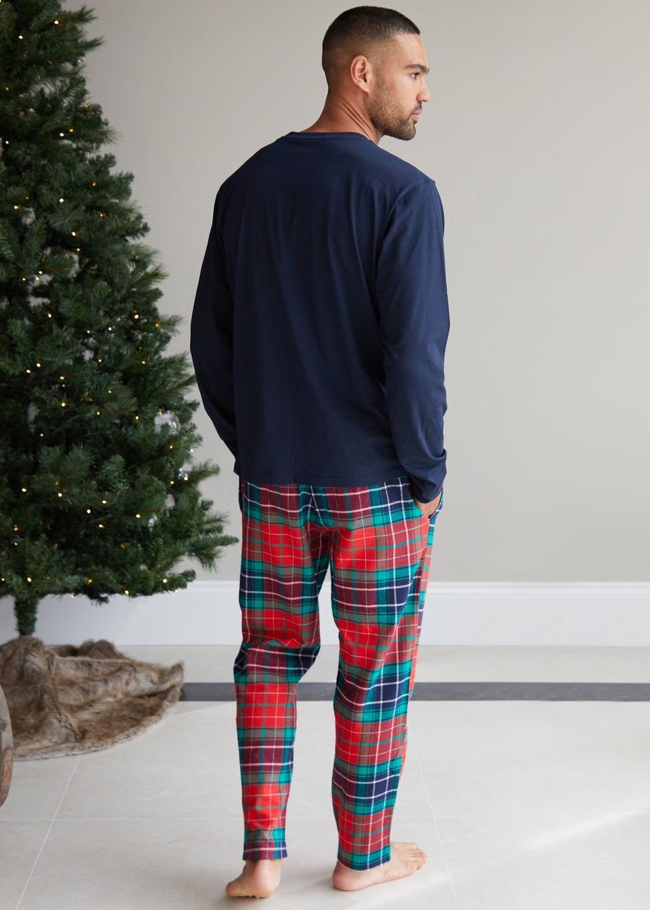 Threadbare Black Christmas Tree Graphic Long Pyjamas