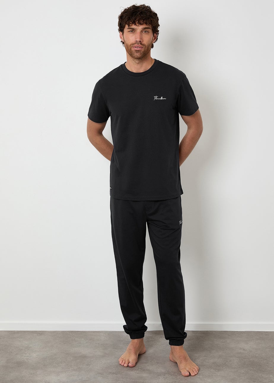 Threadbare Black 2-Pack Short Sleeve Jersey Pyjama Sets