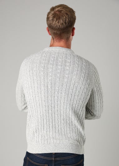 Tokyo Laundry Grey Crew Neck Cotton Blend Jumper