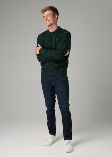 Tokyo Laundry Green Crew Neck Wool Blend Jumper