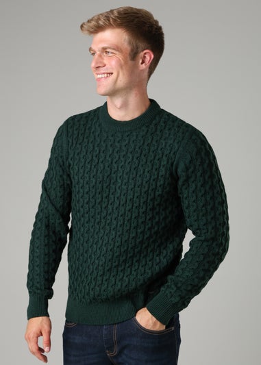 Tokyo Laundry Green Crew Neck Wool Blend Jumper