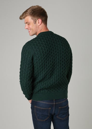 Tokyo Laundry Green Crew Neck Wool Blend Jumper