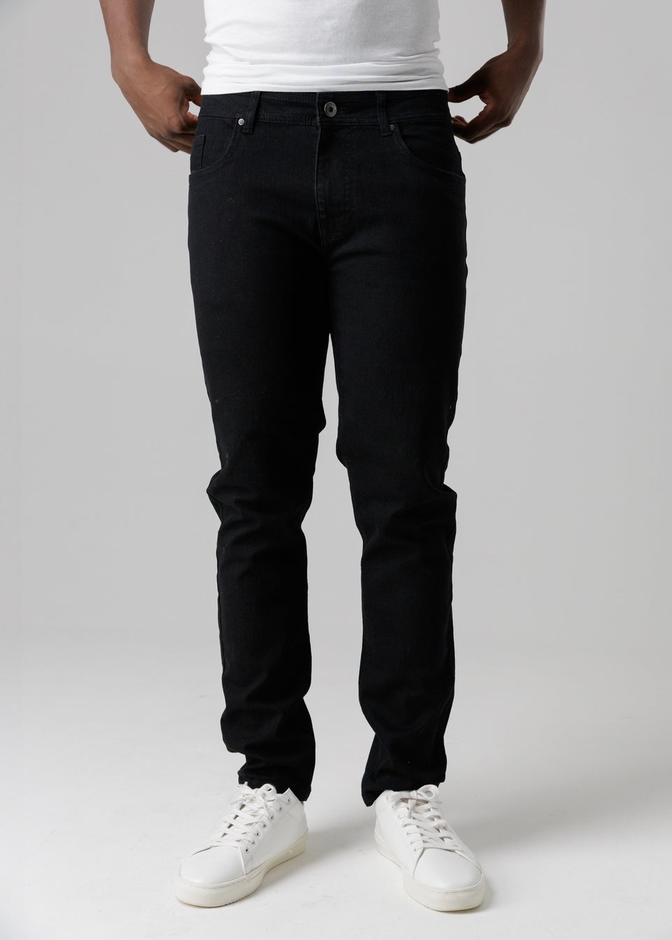 Tokyo Laundry Black Slim Fit Cotton Blend Jeans