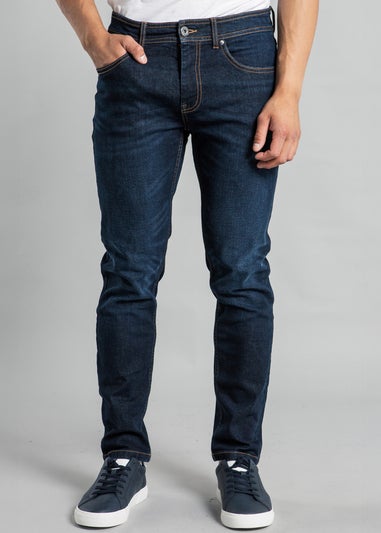 Tokyo Laundry Dark Blue Slim Fit Cotton Blend Jeans
