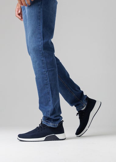 Tokyo Laundry Navy Lightweight Textile Trainers