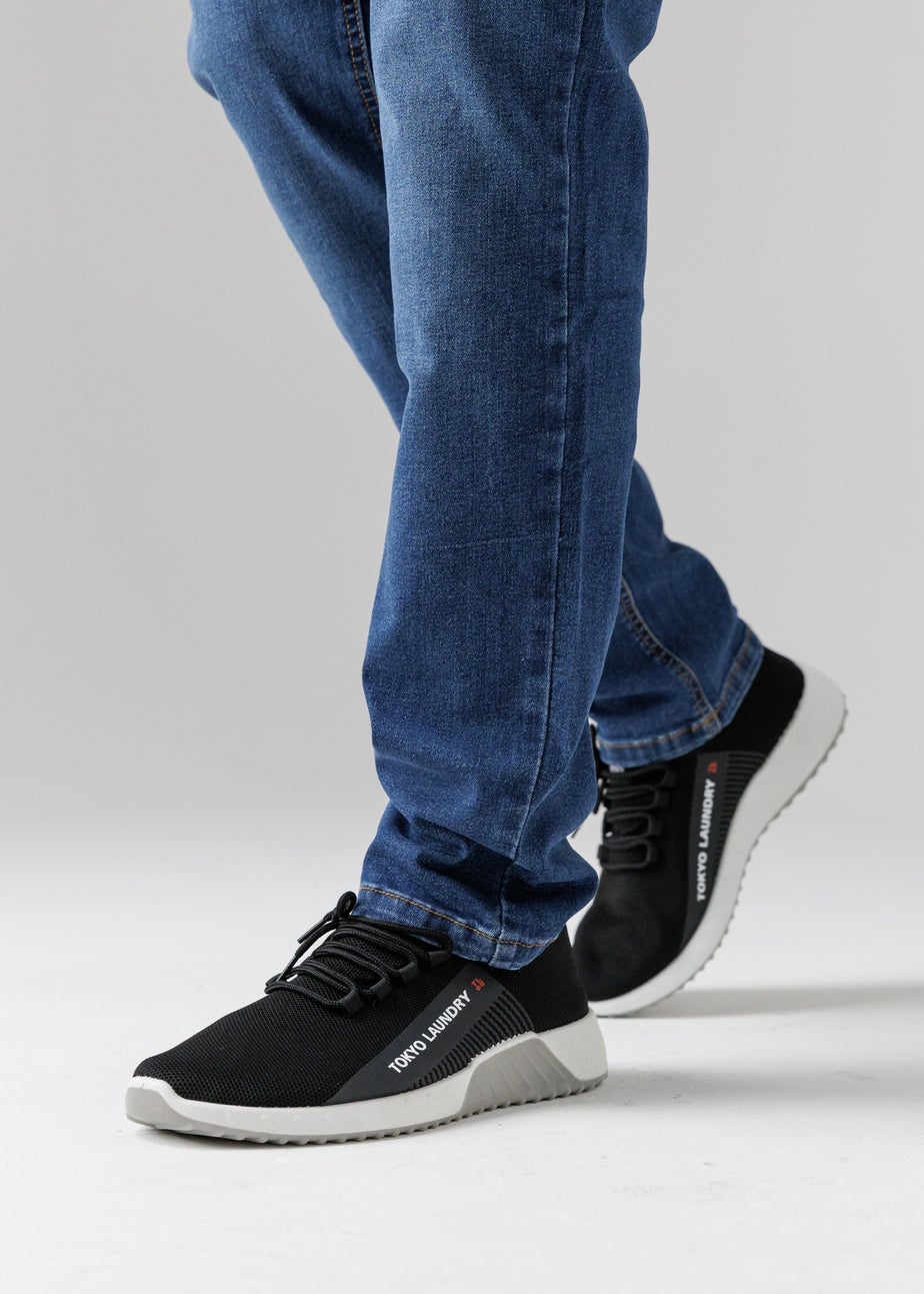 Tokyo Laundry Black Lightweight Textile Trainers