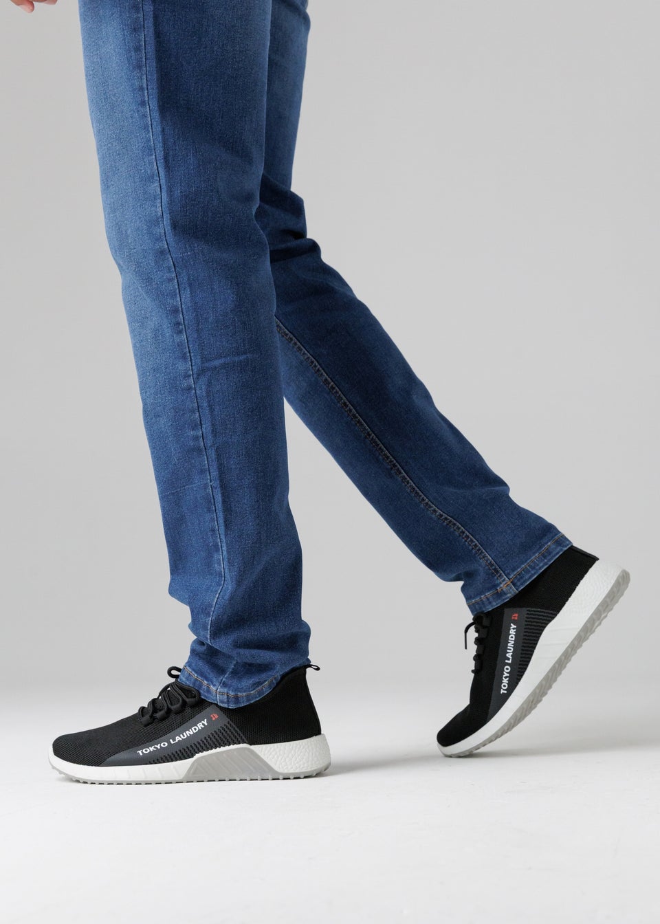 Tokyo Laundry Black Lightweight Textile Trainers