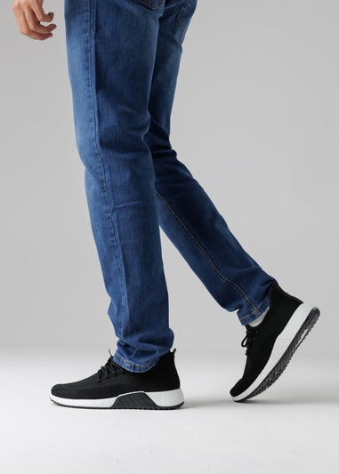 Tokyo Laundry Black Lightweight Textile Trainers