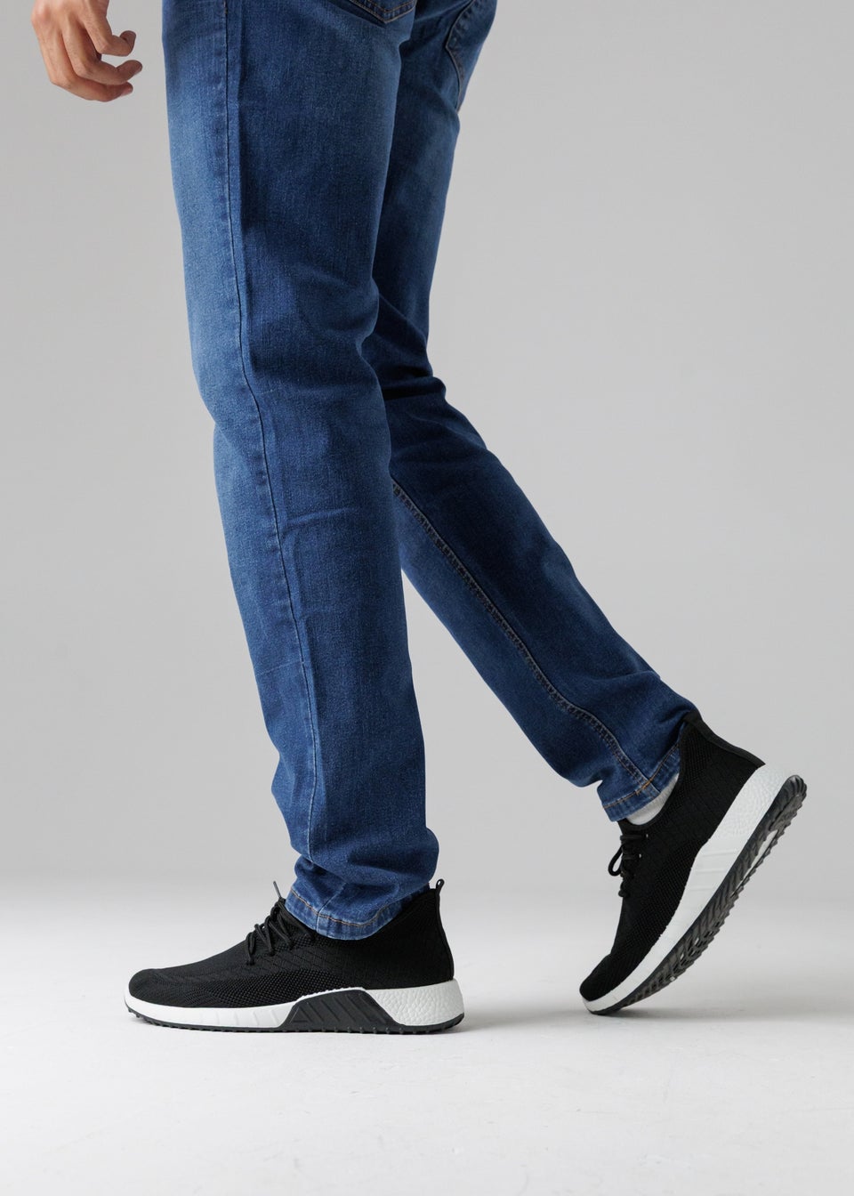 Tokyo Laundry Black Lightweight Textile Trainers