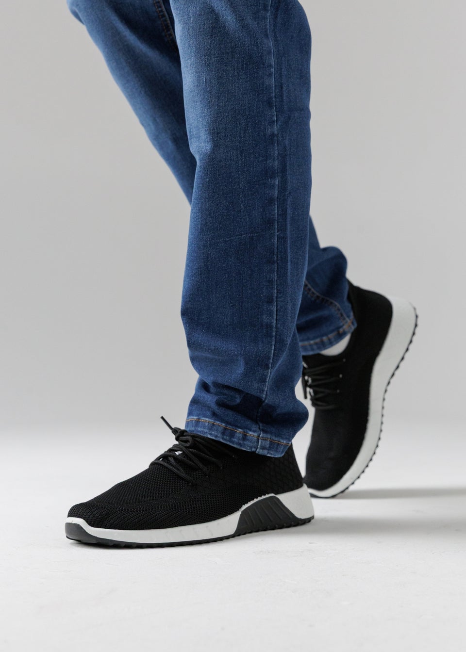 Tokyo Laundry Black Lightweight Textile Trainers