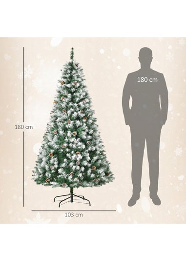 HOMCOM Green 6FT Auto Open Christmas Tree