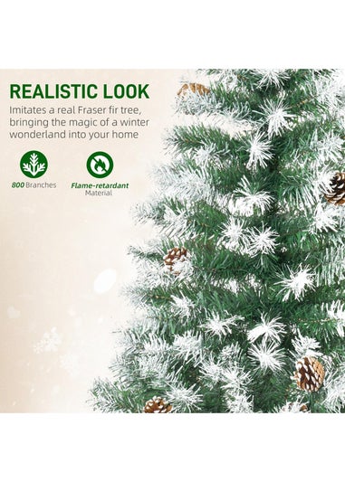 HOMCOM Green 6FT Auto Open Christmas Tree