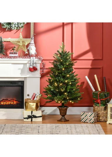 HOMCOM 4FT Pre-Lit Christmas Tree