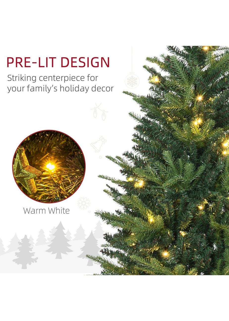 HOMCOM 4FT Pre-Lit Christmas Tree