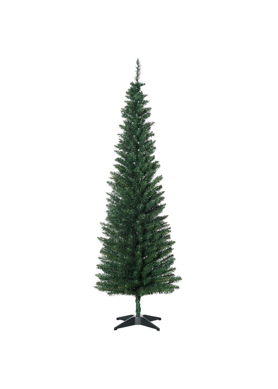 HOMCOM Green 6FT Slim Christmas Tree