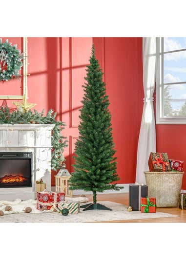 HOMCOM Green 6FT Slim Christmas Tree